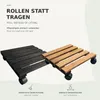 STOLMAK Pflanzenroller 30x30x8 cm Braun– Blumenuntersetzer Produktbild-Vorschau 4