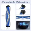A collage of images showing a vacuum cleaner brush roll and a robot vacuum. Produktbild-Vorschau