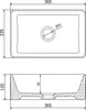Lavabo MEXEN NADIA bianco 36 cm Anteprima dell’immagine prodotto 8