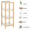 Casaria Scaffale da Bagno & Cucina 4 Ripiani Bambù Mobile a Anteprima dell’immagine prodotto 6