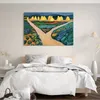 Leinwandbild (120x80cm): Landschafts-Gemalde Heuhaufen in Produktbild-Vorschau 6