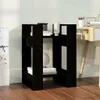 Bücherregal/Raumteiler Schwarz 41x35x57 cm Massivholz Produktbild-Vorschau 2