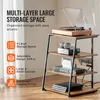 A multi-layer storage stand for media equipment, featuring a turntable on top and various electronic devices on lower shelves. Anteprima dell’immagine prodotto