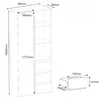 Regál kancelářský 80 cm 1 dveře 3 zásuvky FRAMIRE B-80-S3 Náhled obrázku produktu 3