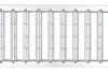 A close-up, straight-on view of a metal grate or drainage channel cover. Produktbild-Vorschau