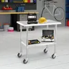 KOMFOTTEU nerezový pracovní stůl, nerezový stůl s kolečky, Náhled obrázku produktu 8