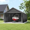 TRMLBE Carport 4x8 m Zeltgarage mit Abnehmbar Seitenwände Produktbild-Vorschau 13