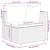 vidaXL 10-tlg. Garten-Lounge-Set mit Kissen Grau Poly Produktbild-Vorschau 8