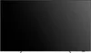 A black television screen with a thin silver stand. Produktbild-Vorschau
