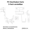 DACHHAKEN 140mm 3-fach Verstellbar PV Halterung Produktbild-Vorschau 4