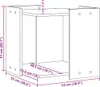 vidaXL Kuweta biała 53x53x51 cm Materiał drewnopochodny Podgląd zdjęcia produktu 11
