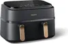 A modern black and gold Philips air fryer with a digital display on top. Anteprima dell’immagine prodotto