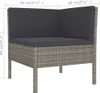 9-tlg. Garten-Lounge-Set mit Auflagen Poly Rattan Grau , Produktbild-Vorschau 7