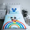A child's bed with Mickey Mouse themed bedding. Produktbild-Vorschau