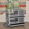 Indoor Kleintierstall Belinda grau 90 x 53 x 95 cm Produktbild-Vorschau 4