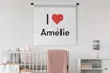 MuchoWow® Wandteppich Wandbehang Ich liebe - Amélie - Produktbild-Vorschau 1