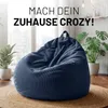 Lumaland Sitzsack 185l dunkelblau Comfort Feincord Produktbild-Vorschau 10