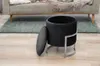 Hocker mit Stauraum SIMORIN - schwarz/silber Produktbild-Vorschau 2
