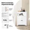 VEVOR Eckschrank Aufbewahrungsschrank 3 Regale 845mm 2 Produktbild-Vorschau 4