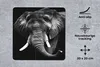 MuchoWow® Mauspad Mousepad Elefant - Zähne - Schwarz - Weiß Produktbild-Vorschau 2