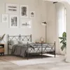 Postel s čelem a nohama kovová černá 120x200 cm Náhled obrázku produktu 2