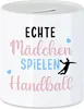 Echte Mädchen spielen Handball Spardose Handballerin Produktbild-Vorschau 1