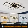 Smart LED Deckenleuchte Schwarz 90x60 cm, moderne Produktbild-Vorschau 4