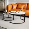 ProximaX 2er Set Couchtische Rund, Marmoroptik Couchtisch Produktbild-Vorschau 8