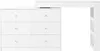 A white dresser with a desk extension, shown against a white background. Anteprima dell’immagine prodotto