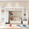 Hochbett 90x200 cm mit Kleiderschrank, Regalen & Produktbild-Vorschau 3