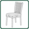 Stretch Sitzbezug für Stühle - 50 x 50 cm - Grau Samt - Produktbild-Vorschau 4
