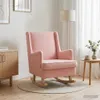vidaXL Schaukelstuhl Rosa 62 x 80 x 85 cm Bouclé Produktbild-Vorschau 3