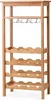 A freestanding bamboo wine rack with a glass holder. Náhled obrázku produktu
