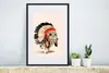 MuchoWow® Gerahmtes Poster Eule - Indianer - Federn - Tiere Produktbild-Vorschau 4