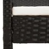 vidaXL Banc de jardin avec coussins Noir 105 cm Poly rotin Voir les images du produit 6
