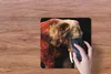MuchoWow® Mauspad Mousepad Elefant - Rot - Zähne 30x30 cm - Produktbild-Vorschau 3