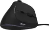 A black vertical gaming mouse is shown from a side angle against a white background. Produktbild-Vorschau