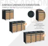 ML-Design box na odpadky se stříškou na květináč pro 4 koše Náhled obrázku produktu 7