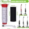 A collage of vacuum cleaner filters and compatible vacuum cleaner models. Produktbild-Vorschau