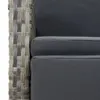 vidaXL 9-tlg. Garten-Essgruppe mit Kissen Grau Poly Rattan Produktbild-Vorschau 8