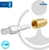 A product image showing a plumbing fitting, with a logo and instructional text. Produktbild-Vorschau