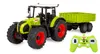 A remote-controlled tractor and trailer set on a white background. Produktbild-Vorschau