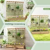 Fioriera in legno con traliccio e tetto, design 3 in 1 Anteprima dell’immagine prodotto 3