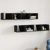 vidaXL Nástenné skrinky 2 ks čierne 99x18x16,5 cm materiál Náhľad obrázku produktu 1