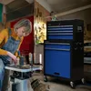 Wózek warsztatowy AREBOS 9 przedziałów niebiesko-czarny | Podgląd zdjęcia produktu 8