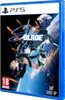 A video game case for PlayStation 5, featuring a female character in a futuristic outfit against a backdrop of space and planets. Produktbild-Vorschau