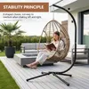 FCH Support pour fauteuil suspendu 150 kg, cadre en forme Voir les images du produit 6