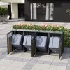 Flieks Mülltonnenbox 2er mit Pflanzfläche, Müllbox Produktbild-Vorschau 3