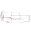 Metallbett ohne Matratze Sonoma-Eiche 200x200 cm Produktbild-Vorschau 8
