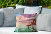 MuchoWow® Outdoor Kissen - Bungalow mit Sonnenuntergang auf Produktbild-Vorschau 4